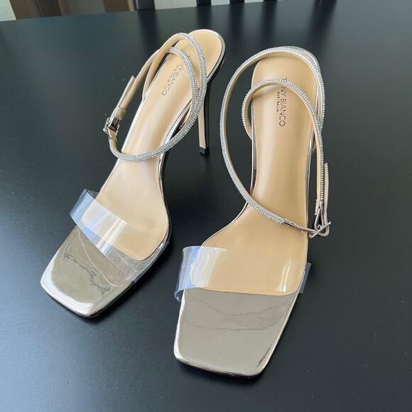 Tony Bianco x REVOLVE Clear & Rhinestone Heels - Picture 7 of 14